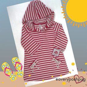 Pink Elephant Pink and White Swimsuit Cover Up, Size 4T